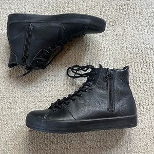 Creative Recreation Leather High Top Zip Sneakers - 7